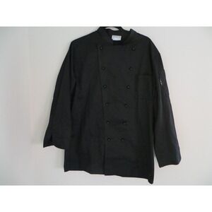 Checked Out Unisex Plus Size Professional Chef Coat Black Size 2XL